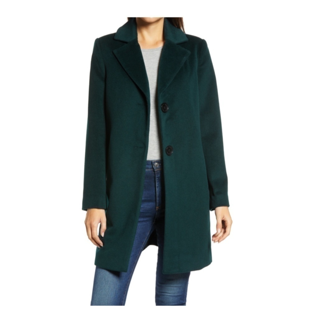 Sam Edelman Wool Blend Green Women's Coat